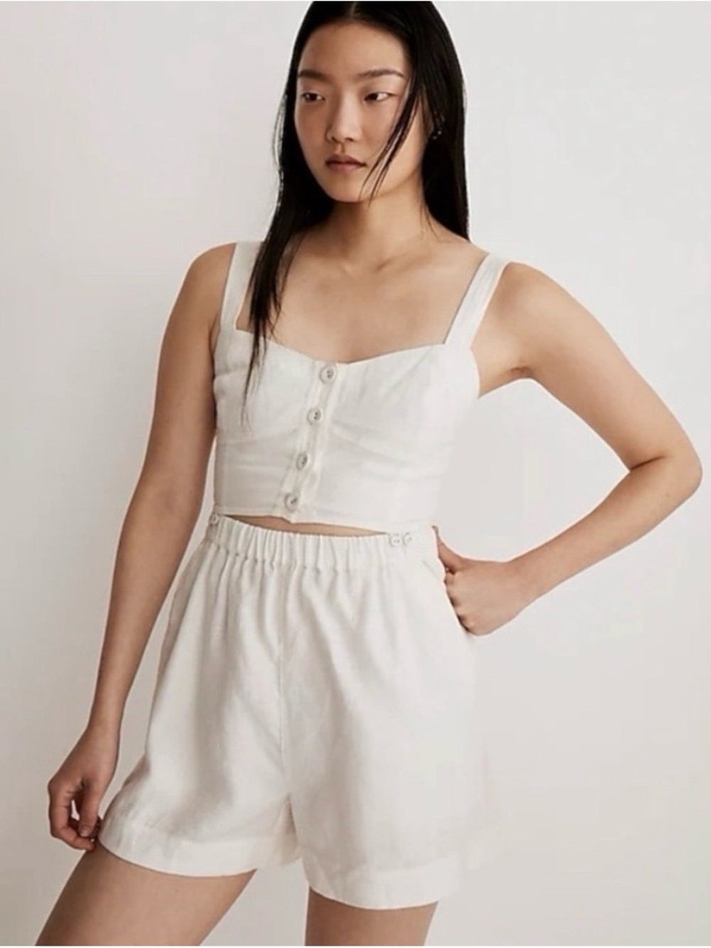 Madewell Linen Modular Romper